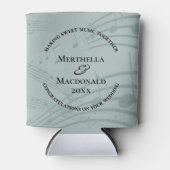 パーソナライズされたエレガントSweet Music 結婚 Notes 缶クーラー (正面)