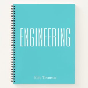 パーソナライズされたエンジニアリンググラフ紙シンプルアクア ノートブック