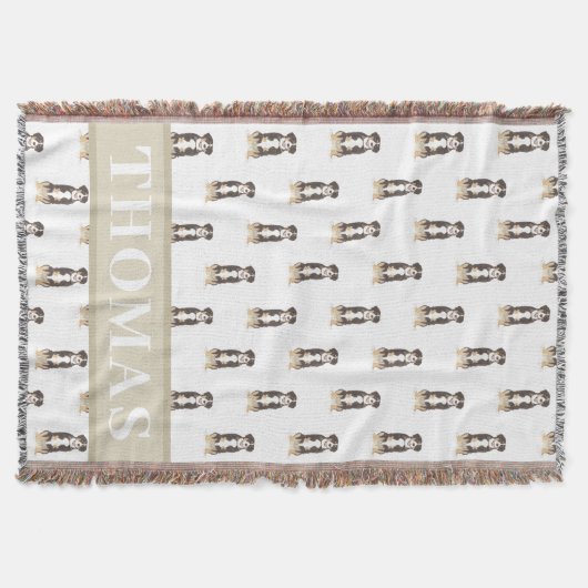 パーソナライズされたエントルブッヘル・マウンテン・ドッグ スローブランケット (正面)