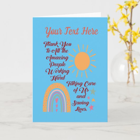 パーソナライズされたオプションで素晴らしい人々に感謝 カード (黄色い花)