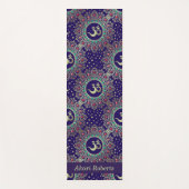 パーソナライズされたオムシンボル金ゴールドブルーレッドマンダラ ヨガマット (正面)