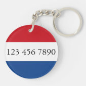 パーソナライズされたオランダフラグKeychain キーホルダー (裏面)