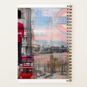 パーソナライズされたオリジナル「ロンドンUK」旅行 ノートブック (裏面)