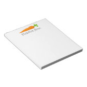 パーソナライズされたオレンジ色のニンジンのメモ帳レシピなど ノートパッド (アングル)