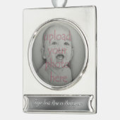 パーソナライズされたオーナメントの写真はこちらキープサケ シルバープレートバナーオーナメント (左)