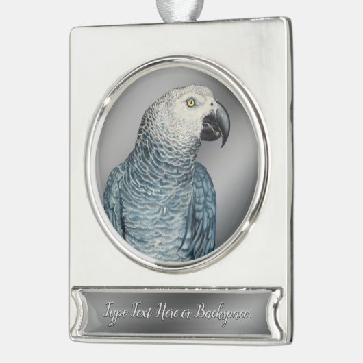 パーソナライズされたオーナメントの写真はこちらキープサケ シルバープレートバナーオーナメント (左)