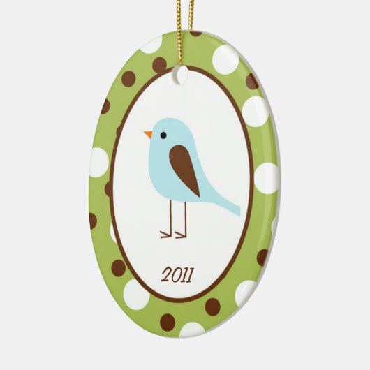 パーソナライズされたオーナメントカスタムウッドランドフレンズ セラミックオーナメント (左)