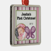 パーソナライズされたオーナメントカスタムシュガープラムバタフライ メタルオーナメント (右)