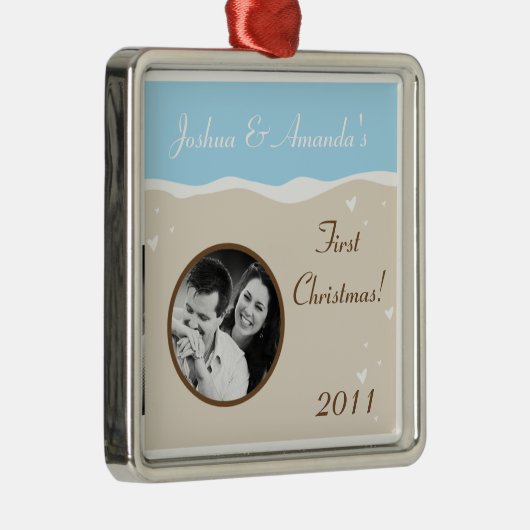 パーソナライズされたオーナメントカスタム海シーウェーブサンド メタルオーナメント (右)