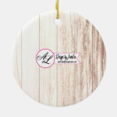 パーソナライズされたオーナメントブーツ田舎風 セラミックオーナメント (裏面)