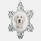 パーソナライズされたオーナメント スノーフレークピューターオーナメント (右)