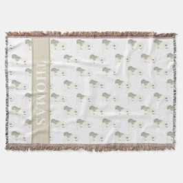 パーソナライズされたオールド イングリッシュ シープドッグ スローブランケット