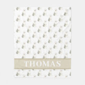 パーソナライズされたオールド イングリッシュ シープドッグ フリースブランケット (正面)