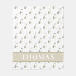 パーソナライズされたオールド イングリッシュ シープドッグ フリースブランケット