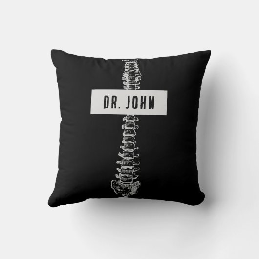 パーソナライズされたカイロプラクターのギフト クッション (裏面)