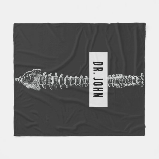 パーソナライズされたカイロプラクターのギフト フリースブランケット (正面(横))