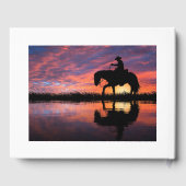 パーソナライズされたカウボーイオンホースお祝いオブ・ライフ ゲストブック (裏面)