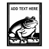 パーソナライズされたカエル – Wood Art Stamp ラバースタンプ (インプリント)
