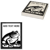 パーソナライズされたカエル – Wood Art Stamp ラバースタンプ (押印)