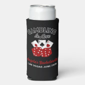 パーソナライズされたカジノラスベガスバチェロレッテ スリム缶クーラー (Seltzer正面)