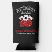 パーソナライズされたカジノラスベガスバチェロレッテ スリム缶クーラー (正面)