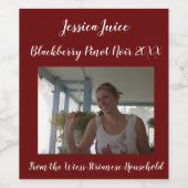 パーソナライズされたカジュアルCranberry写真 ワインラベル (シングルラベル)