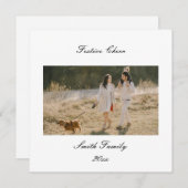 パーソナライズされたカスタマイズされた家族のクリスマスグリーティング シーズンカード (正面/裏面)