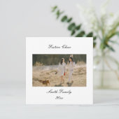 パーソナライズされたカスタマイズされた家族のクリスマスグリーティング シーズンカード (スタンド正面)