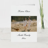 パーソナライズされたカスタマイズ家族の挨拶 箔シーズンカード (正面)