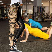 パーソナライズされたカスタマイズ猫ペット白黒 レギンス