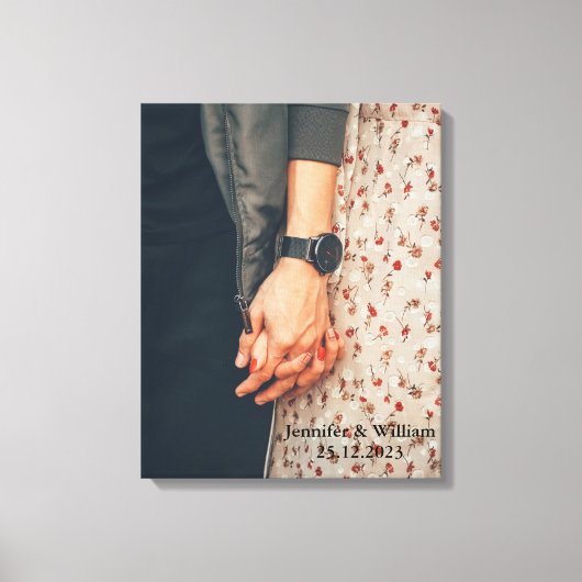 パーソナライズされたカスタマイズ結婚のPhoto Canvas Print キャンバスプリント (正面)