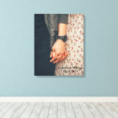 パーソナライズされたカスタマイズ結婚のPhoto Canvas Print キャンバスプリント (インサイチュ (ウッドフロア))