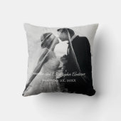 パーソナライズされたカスタマイズ結婚写真 クッション (裏面)