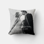 パーソナライズされたカスタマイズ結婚写真 クッション (正面)