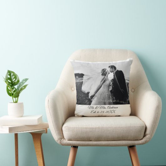 パーソナライズされたカスタマイズ結婚写真 クッション (椅子)