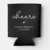 パーソナライズされたカスタマイズ結婚結婚式の引き出物 缶クーラー (正面)