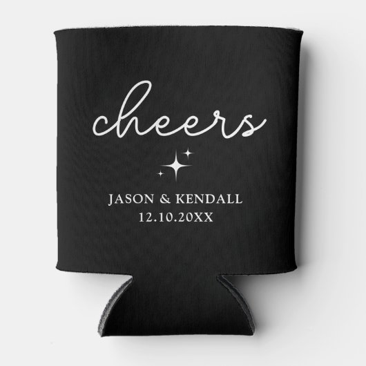 パーソナライズされたカスタマイズ結婚結婚式の引き出物 缶クーラー (正面)