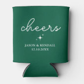 パーソナライズされたカスタマイズ結婚結婚式の引き出物 缶クーラー (正面)