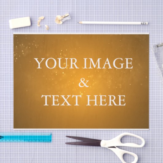 パーソナライズされたカスタマイズ自分の写真用ティッシュペーパー 薄葉紙 (クラフト)