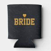 パーソナライズされたカスタマイズ金ゴールドハート 缶クーラー (裏面)