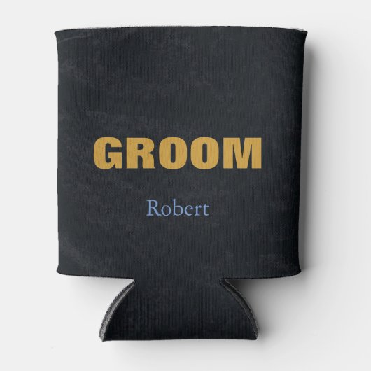 パーソナライズされたカスタマイズ金ゴールド 缶クーラー (正面)