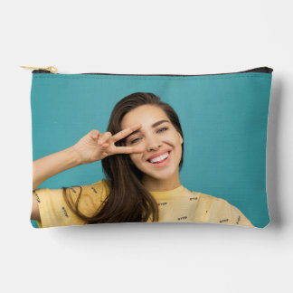 パーソナライズされたカスタムおもしろい顔写真メイクバッグ アクセサリーポーチ