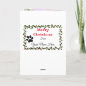 パーソナライズされたカスタムのクリスマス カード (裏面)