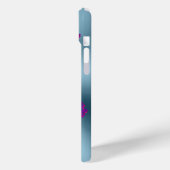 パーソナライズされたカスタムアクア&ホットピンクスター Case-Mate iPhoneケース (裏面 / 左)