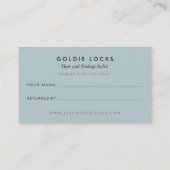 パーソナライズされたカスタムアンティークサロンカード 紹介カード (裏面)