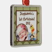 パーソナライズされたカスタムオーナメントジャングル遊 メタルオーナメント (右)