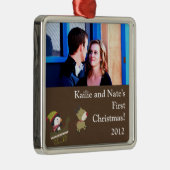 パーソナライズされたカスタムオーナメントペンギン/トナカイC メタルオーナメント (右)