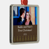 パーソナライズされたカスタムオーナメント概要緑の森 メタルオーナメント (右)