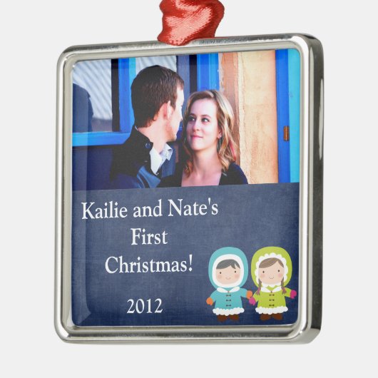 パーソナライズされたカスタムオーナメント メタルオーナメント (左)