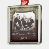 パーソナライズされたカスタムオーナメント メタルオーナメント (左)